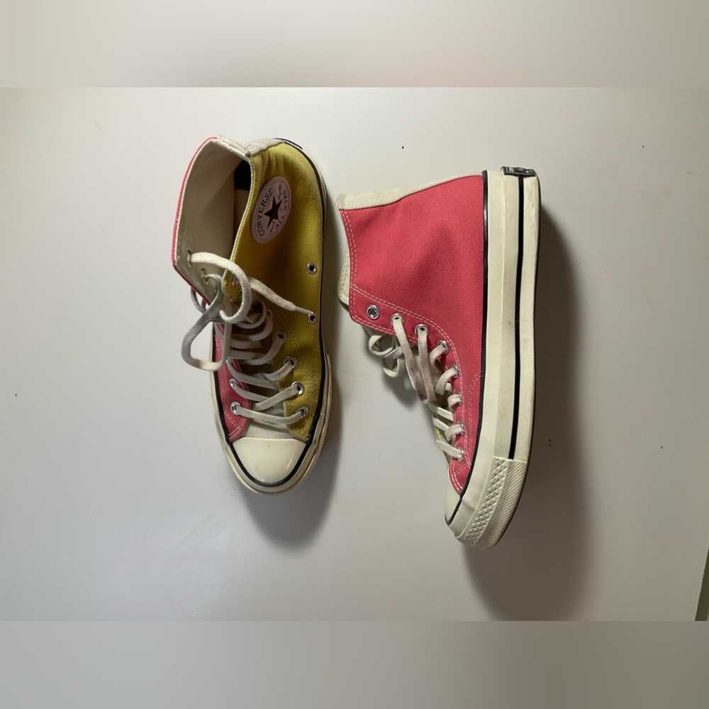 Multicolored Pink and Yellow Converse
